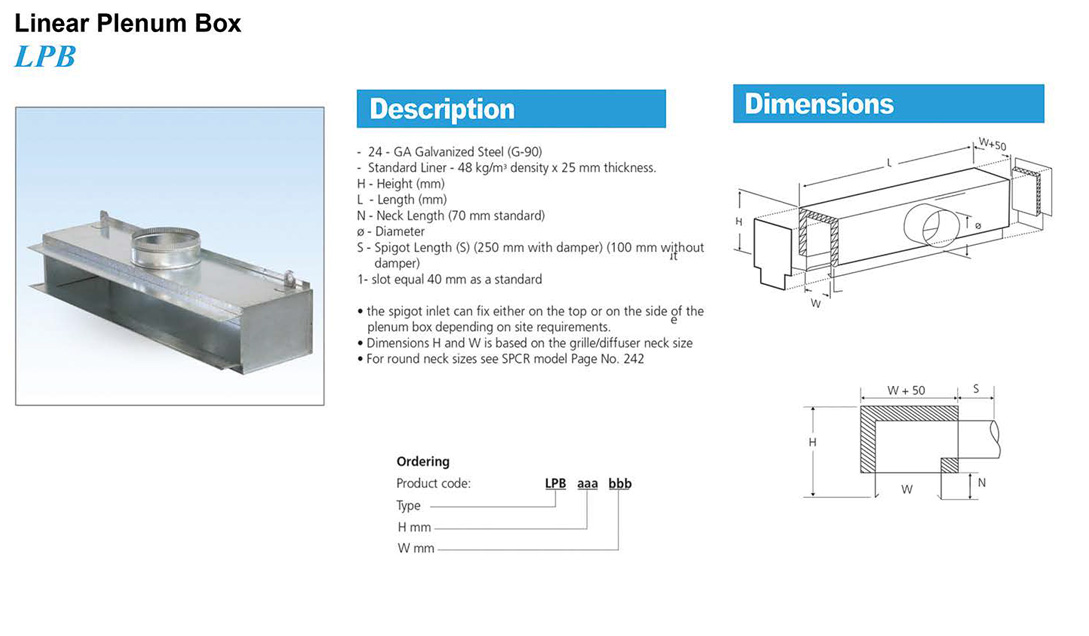 Liner plenum box